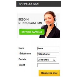 Module prestashop Rappel client personnalisable